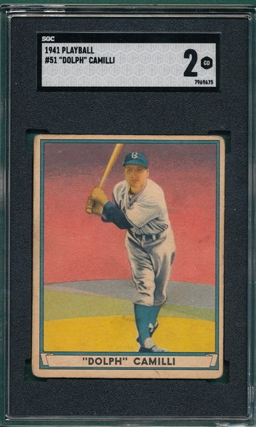 1941 Play Ball #51 Dolph Camilli SGC 2