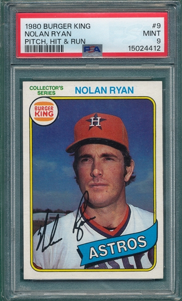 1980 Burger King #9 Nolan Ryan PSA 9