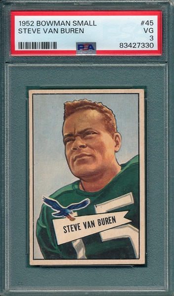 1952 Bowman Small #45 Steve Van Buren PSA 3