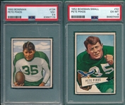 1950/52 Bowman Lot of (2) Pete Pihos PSA