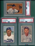 1951/52 Bowman Lot of (3) W/ Kell PSA