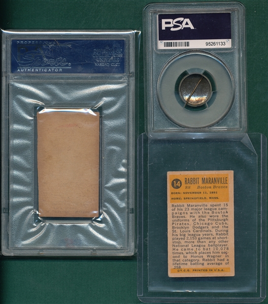 1919-63 Rabbit Maranville, Lot of (3), PSA 