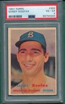 1957 Topps #302 Sandy Koufax PSA 4