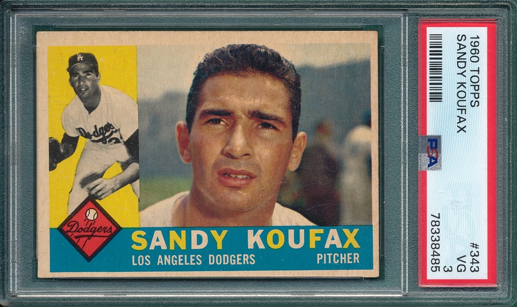 1960 Topps #302 Sandy Koufax PSA 3