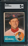1963 Topps #25 Stan Musial SGC 5