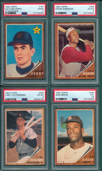1962 Topps Baseball Complete Set (598) Plus (10) Variations