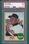 1968 Topps #50 Willie Mays PSA 7