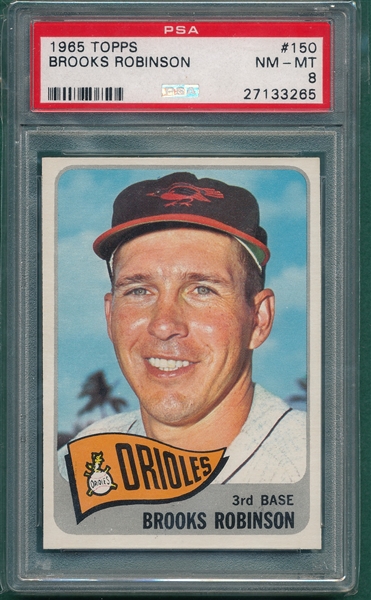1965 Topps #150 Brooks Robinson PSA 8