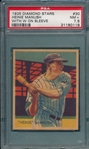 1934-36 Diamond Stars #78 Heinie Manush PSA 7.5 *"W" on Sleeve*
