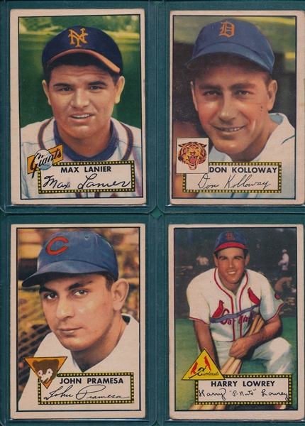 1952 Topps Lot of (16) W/ Schoendiest