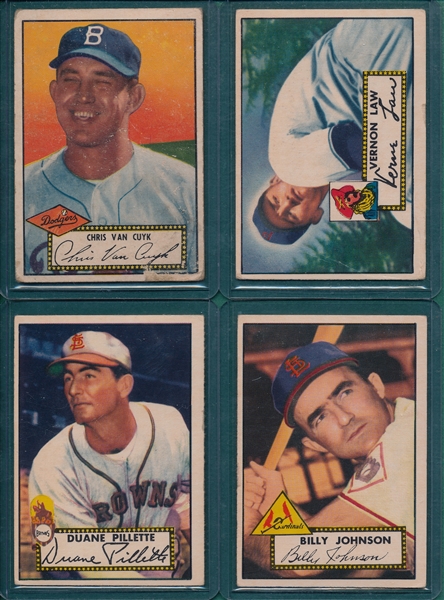 1952 Topps Lot of (16) W/ Sauer
