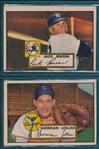 1952 Topps Lot of (17) W/ Jensen
