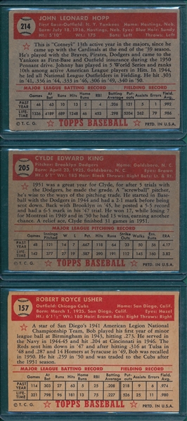 1952 Topps Lot of (17) W/ Hopp