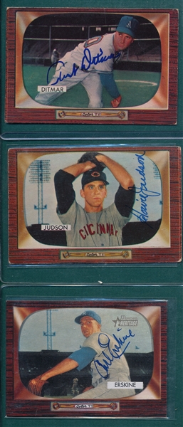 1955-75 Topps/Bowman Lot of (13) Autographed Cards