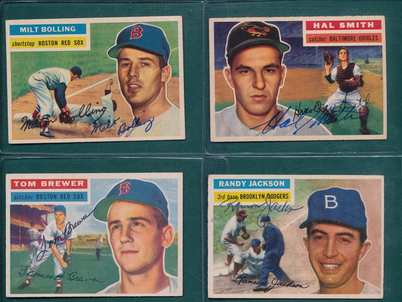 1955-75 Topps/Bowman Lot of (13) Autographed Cards