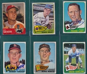 1963-68 Topps Lot of (12) Autographed Cards
