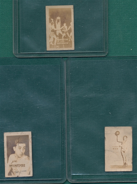 1948 Topps Magic Photos Lot of (3) Basketball