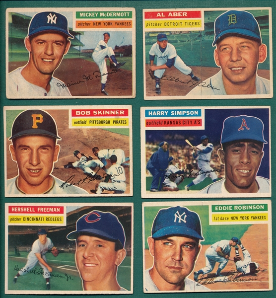 1956 Topps Lot of (79) W/ McDermott 