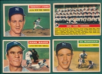 1956 Topps Lot of (4) Yankees W/ Ford 