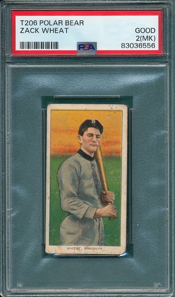 1909-1911 T206 Wheat Polar Bear PSA 2 (MK)