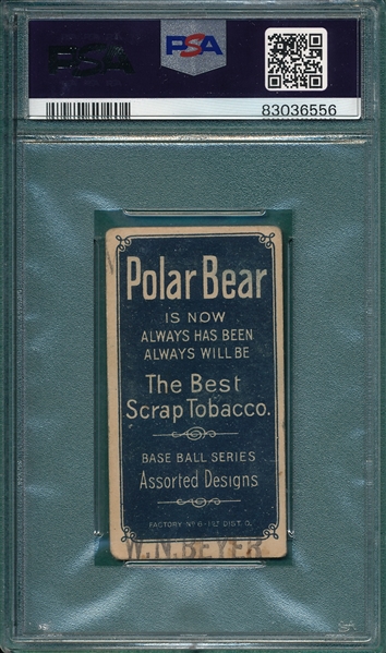 1909-1911 T206 Wheat Polar Bear PSA 2 (MK)