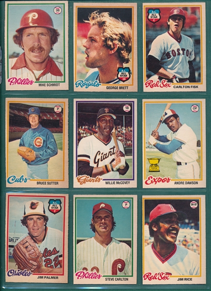 1978 OPC Complete Set (242) W/ Murray, Rookie, PSA 5