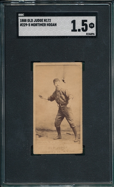 1888 N172 #229-5 Mortimer Hogan Ol Judge Cigarettes SGC 1.5