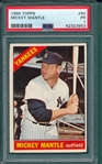 1966 Topps #050 Mickey Mantle PSA 1