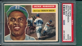 1956 Topps #030 Jackie Robinson PSA 2