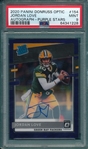 2020 Panini Donruss Optic #154 Jordan Love, Signed, PSA 9 *Purple Stars* *Rookie*