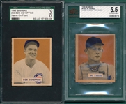 1949 Bowman #83 Scheffing SGC 70 & #132 Evans BVG 5.5, Lot of (2)