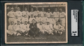 1907 Cleveland Indians, Raymond Kahn Co. PC, SGC 1