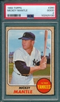 1968 Topps #280 Mickey Mantle PSA 2