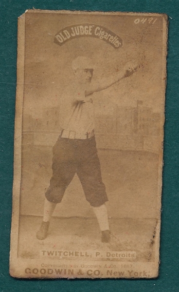 1887 N172 468-3 Lawrence Twitchell Old Judge Cigarettes