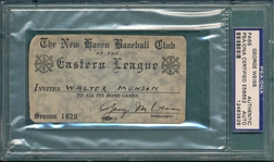 1928 Eastern League Pass PSA/DNA Authentic