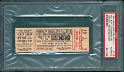 1954 Washington Senators Opening Day Ticket Stub PSA Authentic