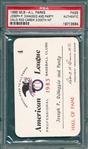 1985 MLB AL Parks, Joe DiMaggio, PSA Pass Authentic