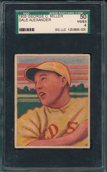 1933 George Miller Dale Alexander SGC 50 *Highest Graded*