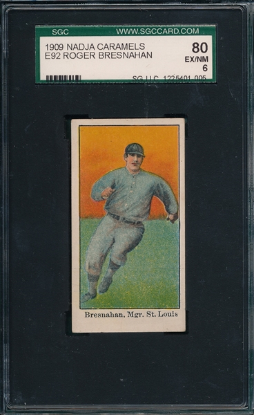 1909 E92 Bresnahan, Nadja Caramels, SGC 80