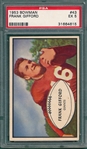1953 Bowman Football #43 Frank Gifford PSA 5