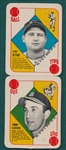 1951 Topps Red Back, Wynn/Glaviano, 2 Card Panel