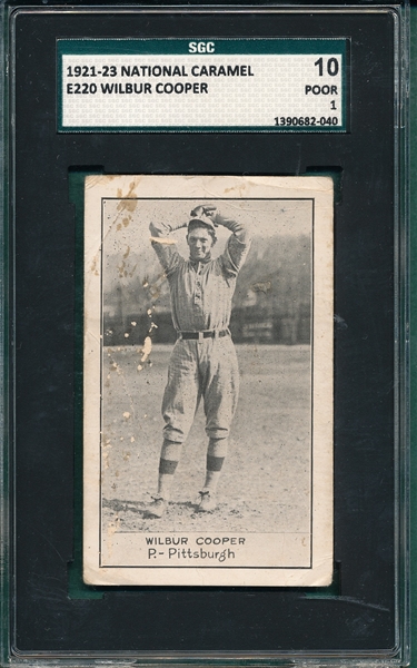 1921-23 E220 Cooper National Caramel Co. SGC 10