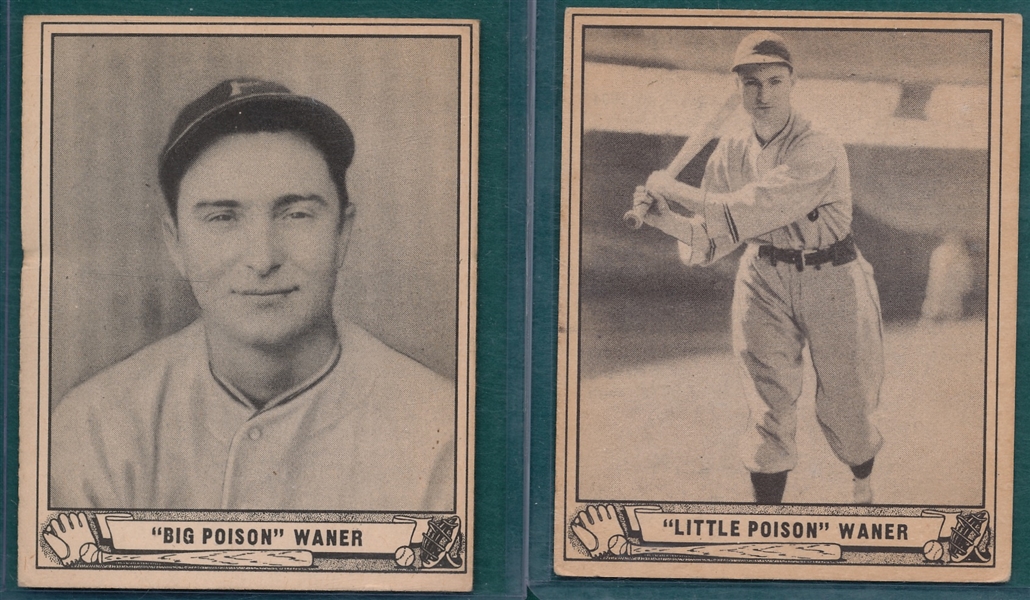 1940 Play Ball #104 Paul Waner and #105 Lloyd Waner, Lot of (2)