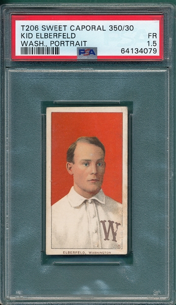 1909-1911 T206 Elberfeld, Washington, Sweet Caporal Cigarettes PSA 1.5 *SP*