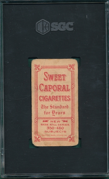 1909-1911 T206 Walter Johnson, Hands At Chest, Sweet Caporal Cigarettes SGC 1 *Factory 25*