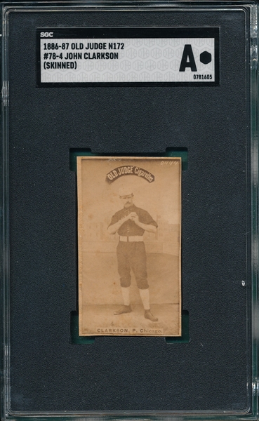 1886-87 N172 #078-4 John Clarkson SGC Authentic