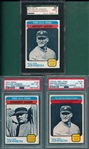 1973 Topps/O-Pee-Chee Walter Johnson, Lot of (3), SGC/PSA