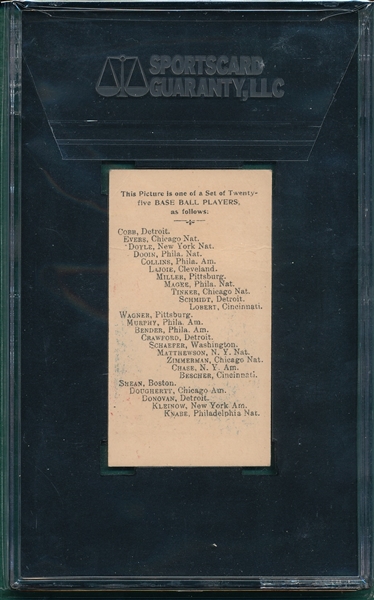 1908 E102 Dave Shean SGC 30