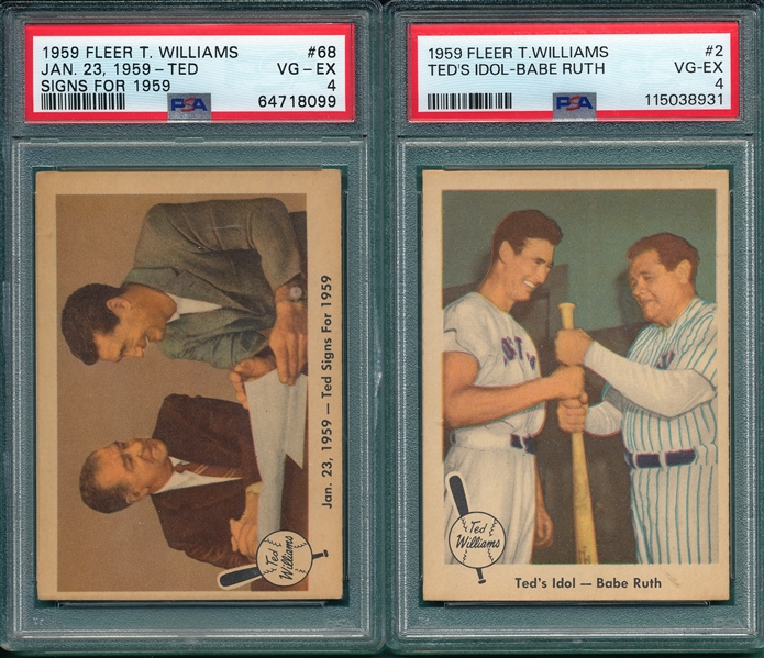 1959 Fleer Ted Williams Complete Set (80) W/ #68 PSA 4