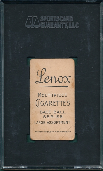 1909-1911 T206 Merkle, Throwing Lenox Cigarettes SGC 1.5